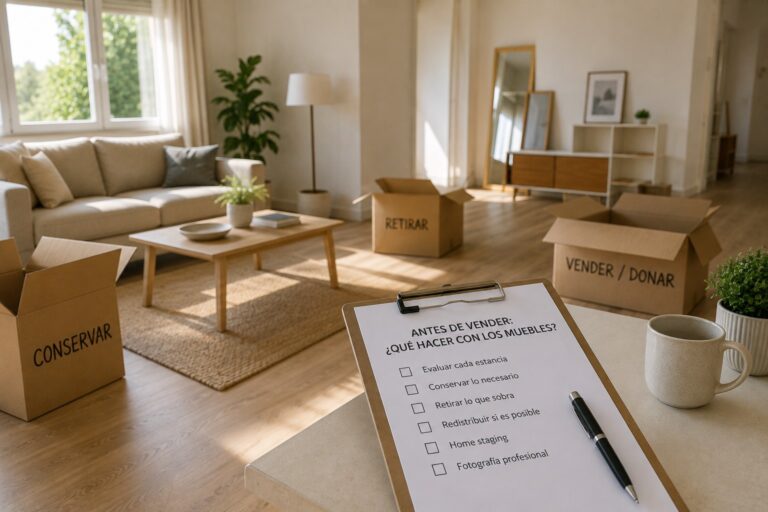 Qué hacer con los muebles antes de vender tu vivienda