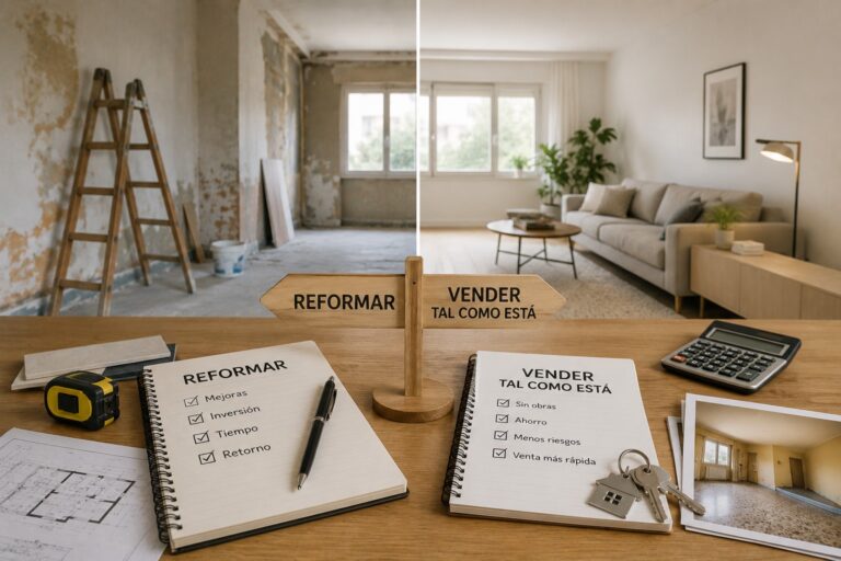 ¿Reformar antes de vender o vender tal como está?